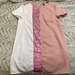 SHEIN color block tunic dress